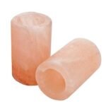 Handcrafted Himalayan Pink Salt Shot Glasses carved from pure natural rock salt crystal