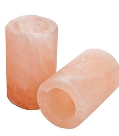 Handcrafted Himalayan Pink Salt Shot Glasses carved from pure natural rock salt crystal