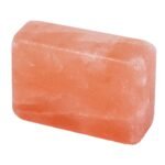 Handcrafted rectangular Himalayan Pink Salt Soap Bar carved from pure natural rock salt crystal
