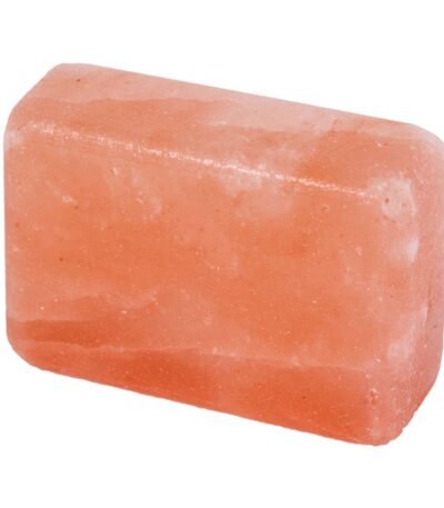 Handcrafted rectangular Himalayan Pink Salt Soap Bar carved from pure natural rock salt crystal