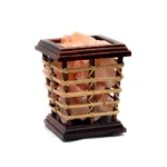Wooden Basket with Cane Weave