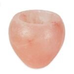 Handcrafted shell shape pink salt decoration piece with carved scallop ridges sculpted from pure Pakistani Himalayan rock salt