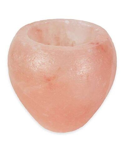 Handcrafted shell shape pink salt decoration piece with carved scallop ridges sculpted from pure Pakistani Himalayan rock salt