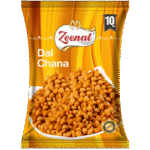 Zeenat Dal Chana fried snack retail pouch with 10 PKR price badge and 100 percent quality guarantee seal