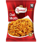Zeenat Dal Moth fried snack retail pouch with 10 PKR price badge and 100 percent quality guarantee seal