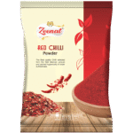 Zeenat Red Chilli Powder retail spice pouch packet with product artwork and quality guarantee badges